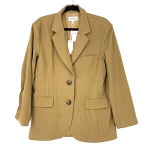 Heartloom Women's Size Small Sawyer Blazer In Scotch Pinstripe Tan NWT